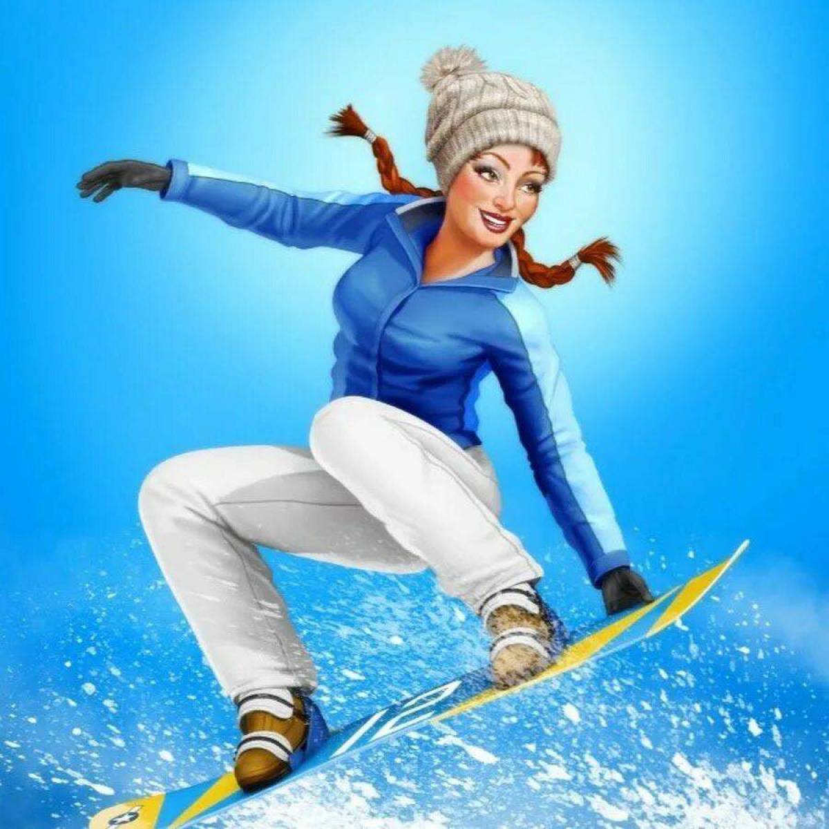 Девочка на лыжах #21