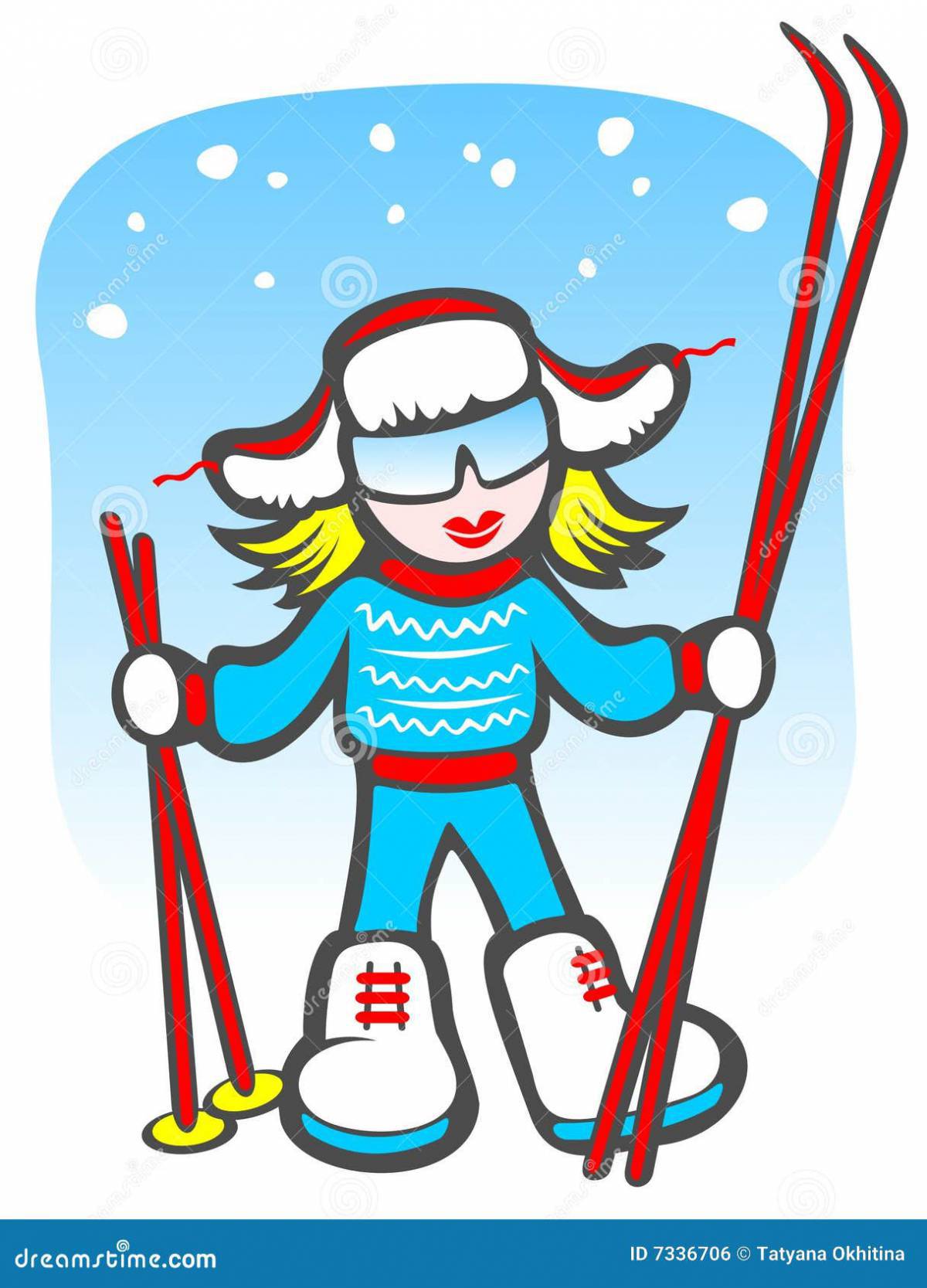 Девочка на лыжах #28