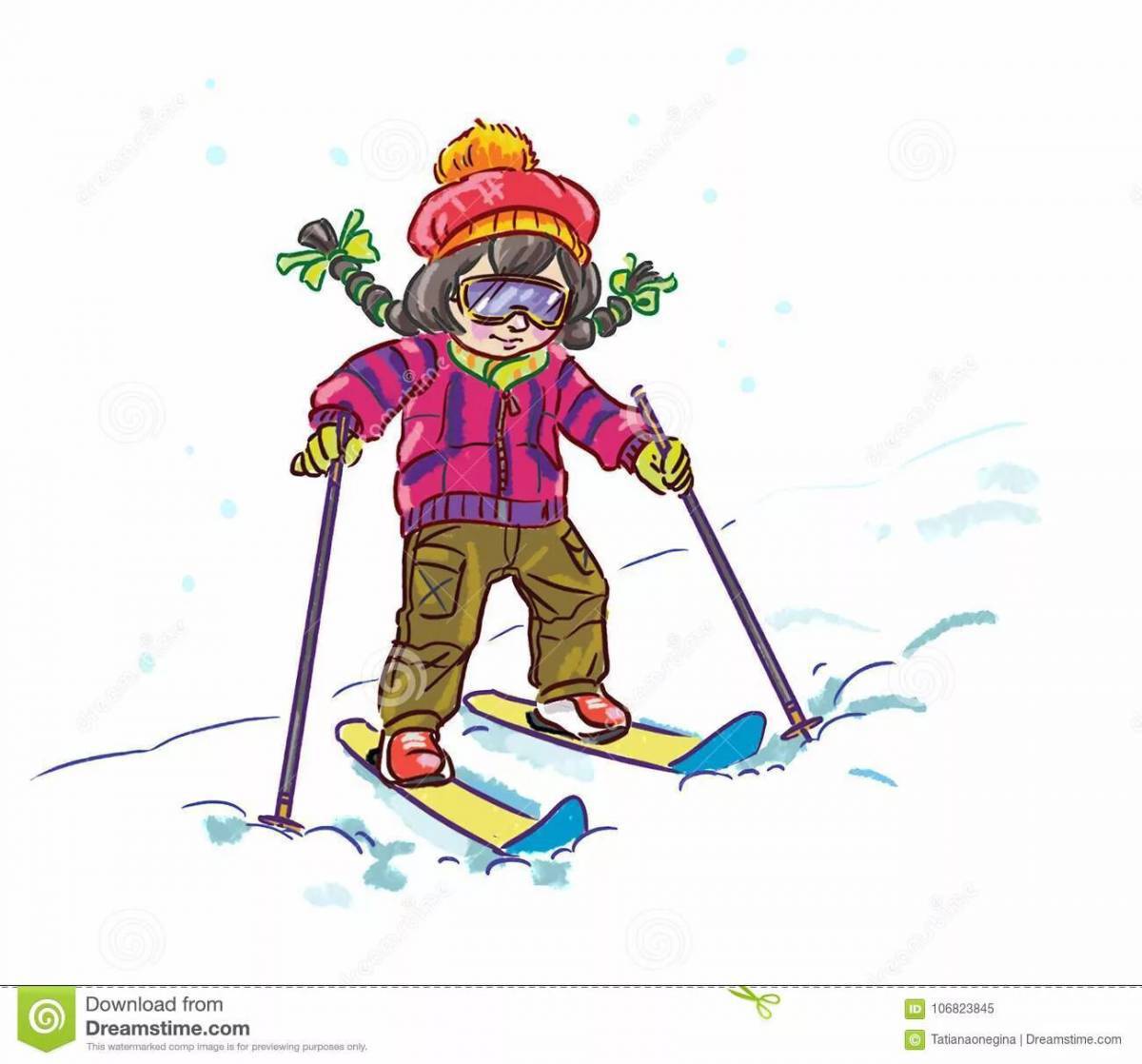 Девочка на лыжах #29
