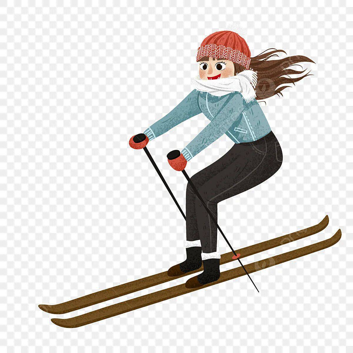 Девочка на лыжах #31