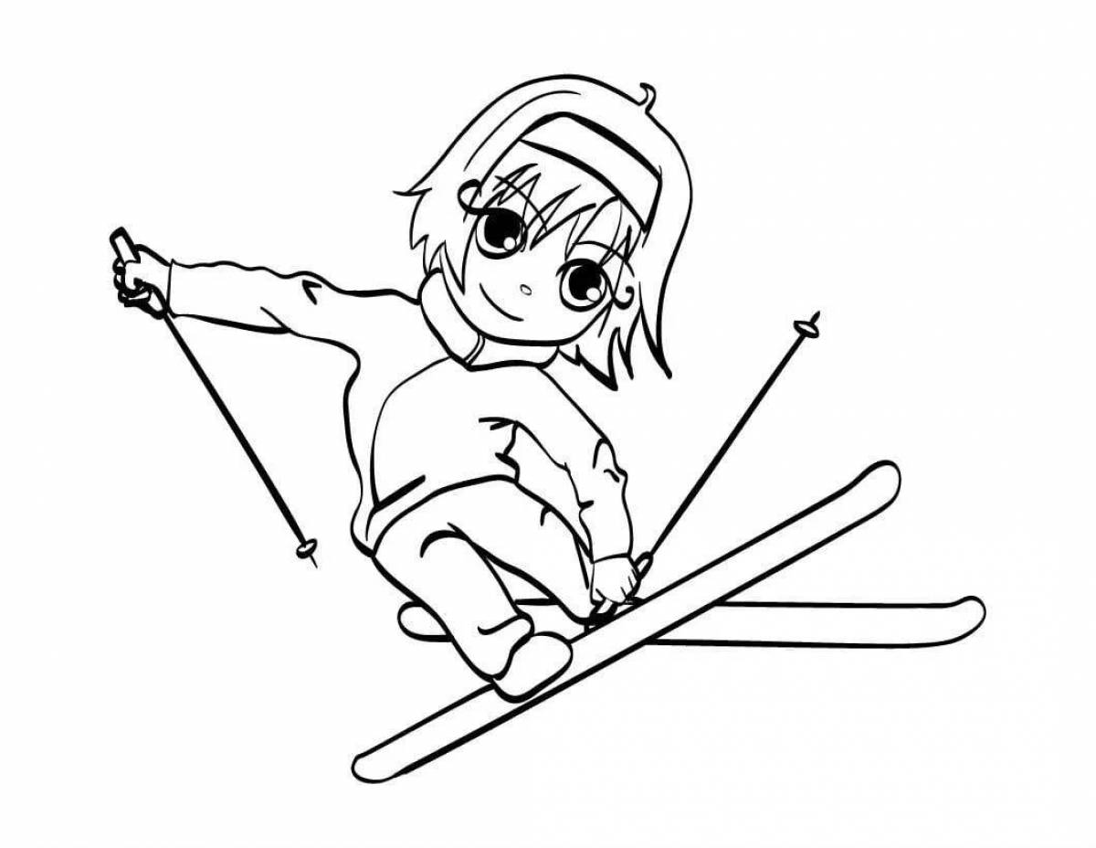 Девочка на лыжах #36