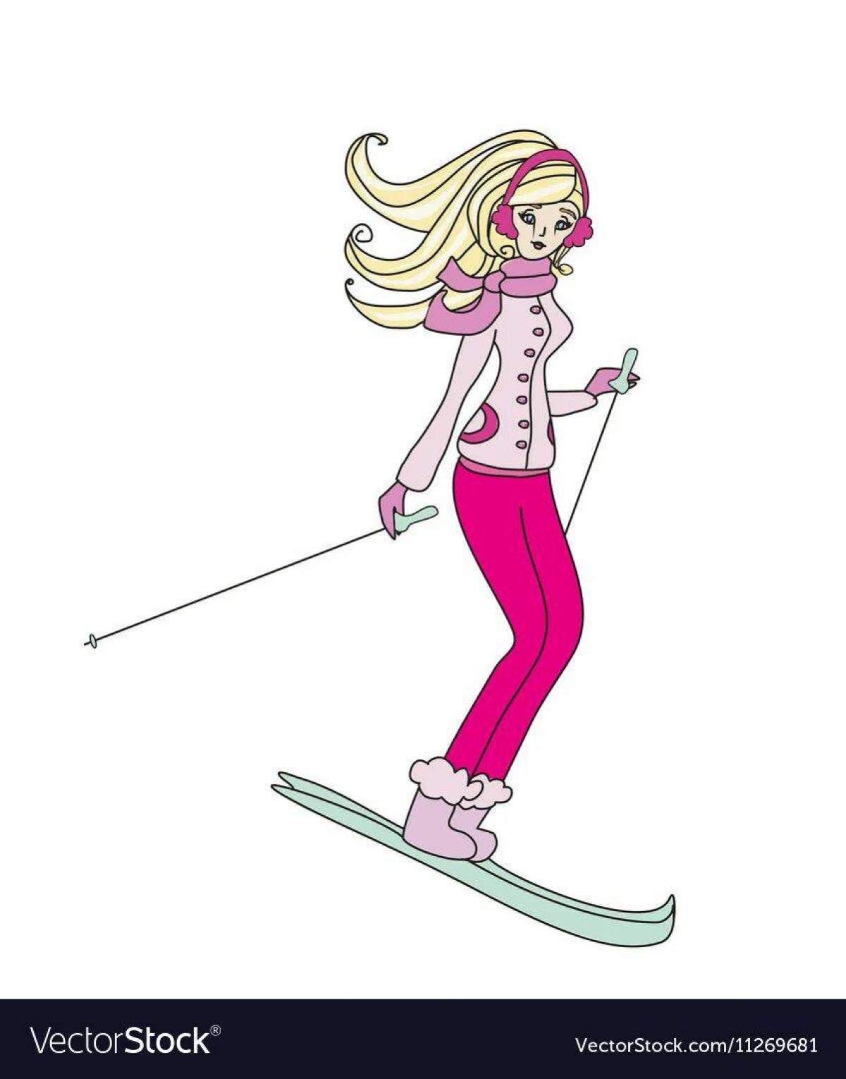 Девочка на лыжах #38