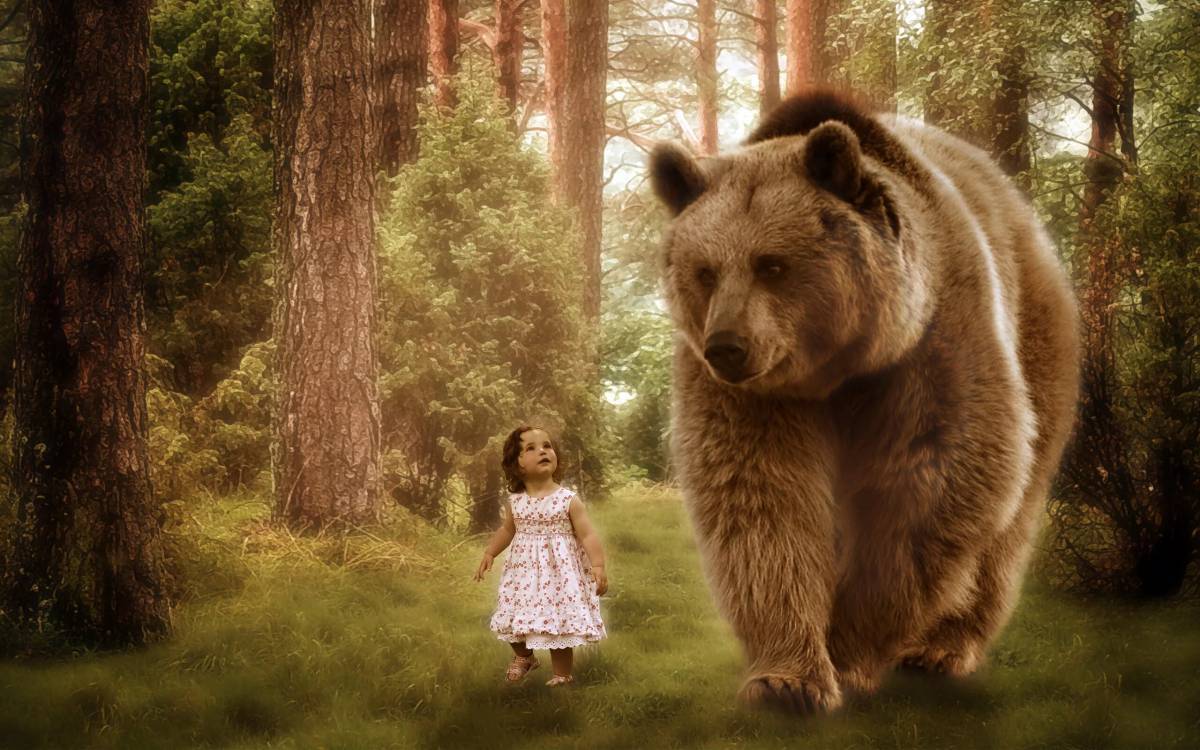 Девочка с медведем #38