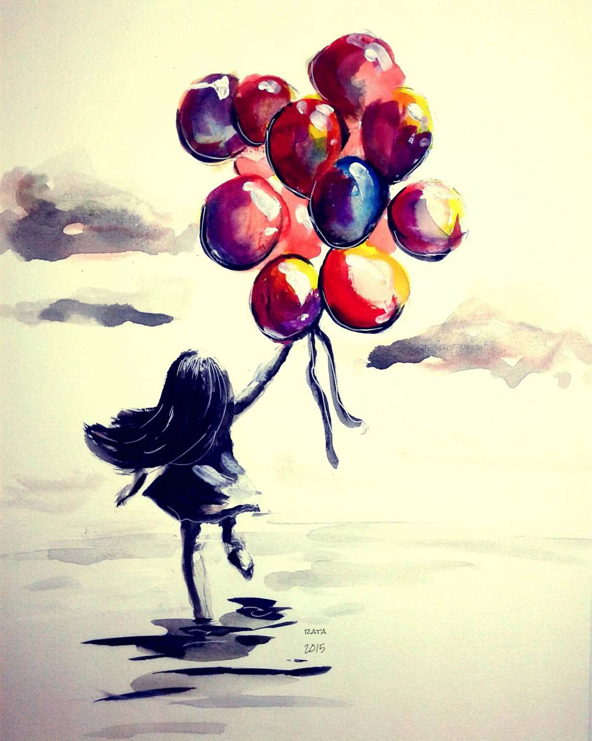 Девочка с шариками #4