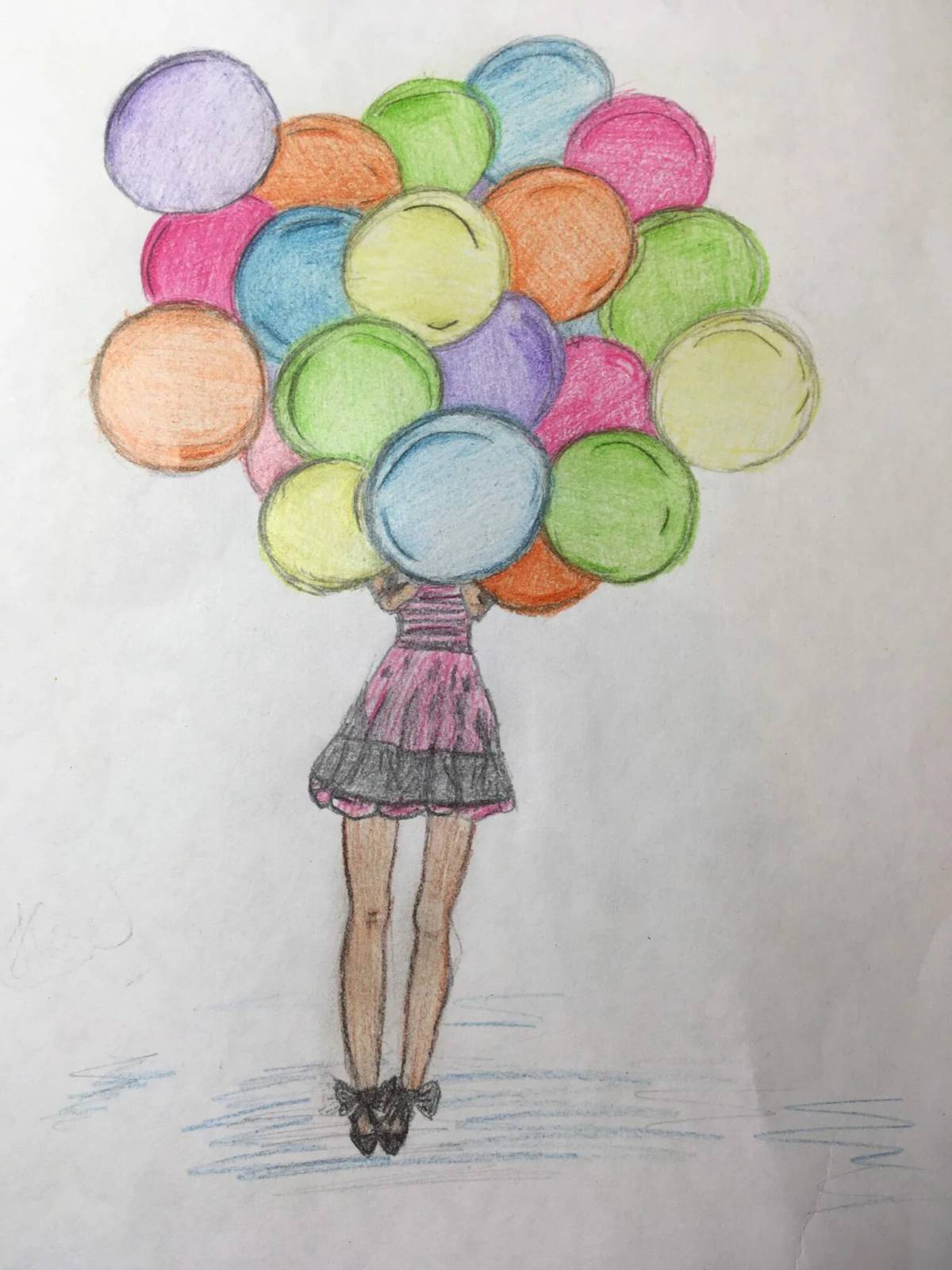 Девочка с шариками #14