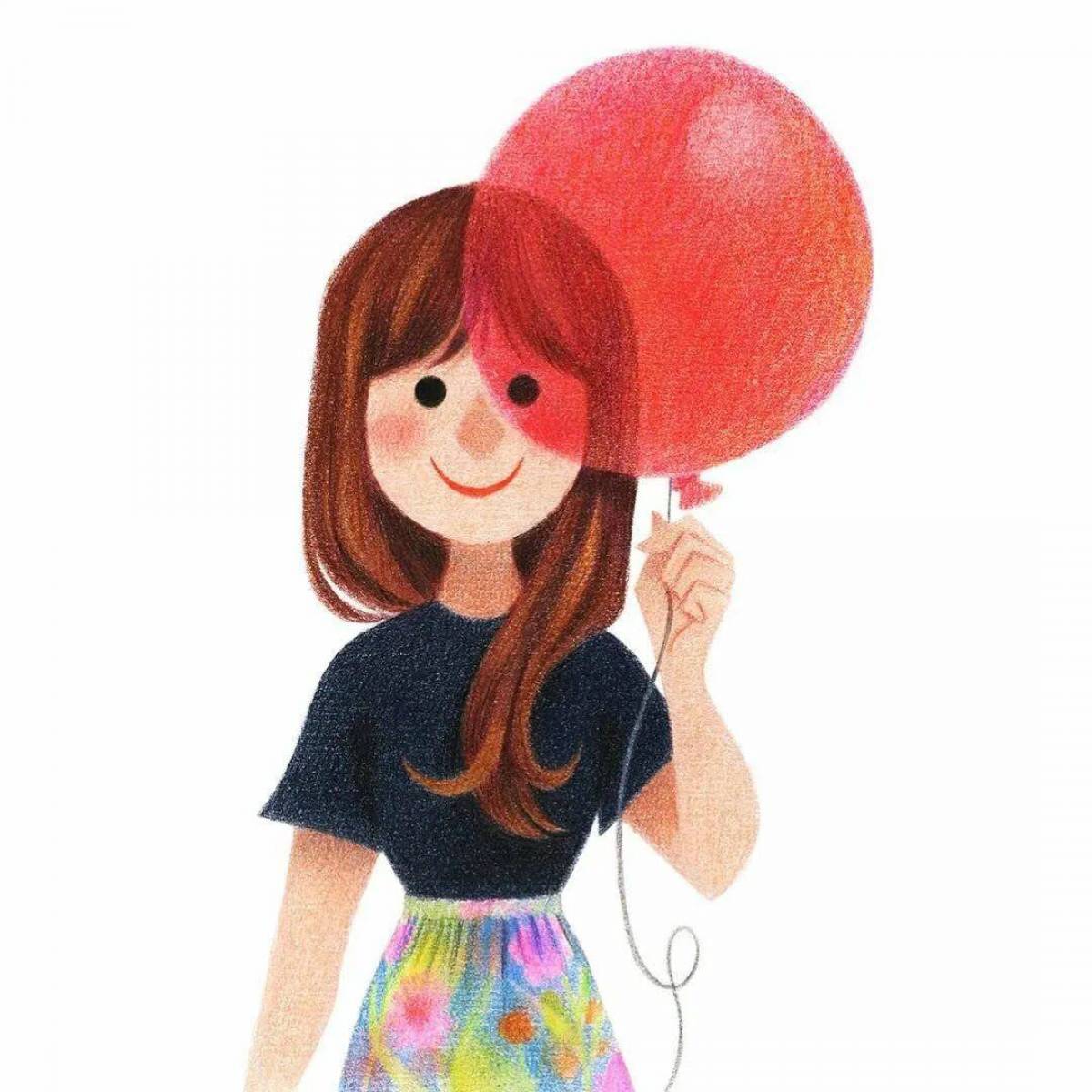 Девочка с шариками #32