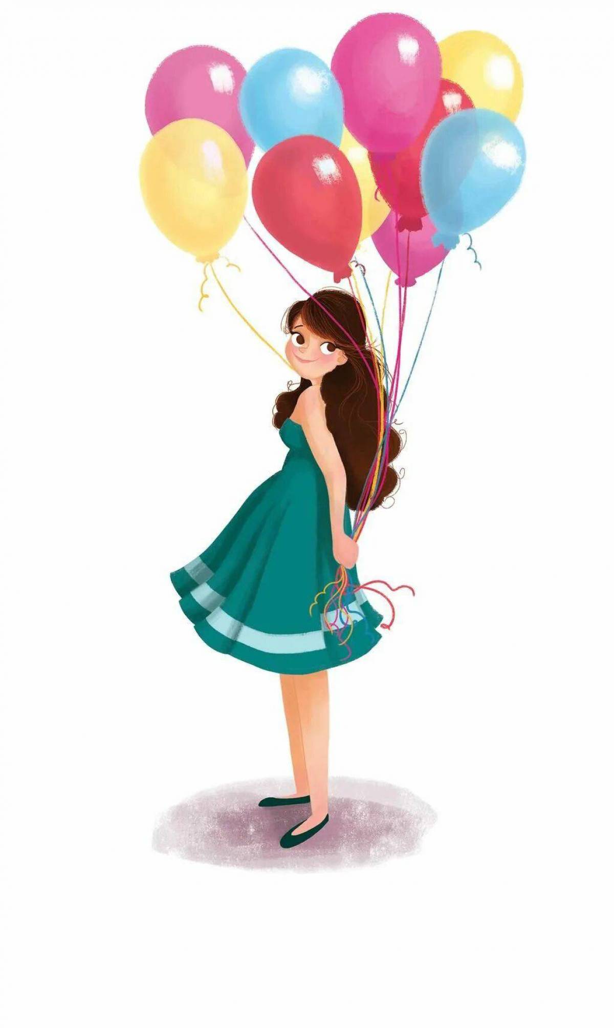 Девочка с шариками #35