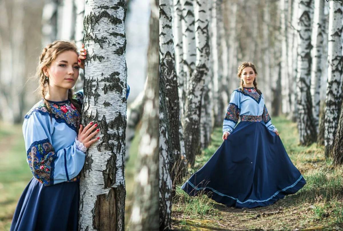 Девушка в русском народном костюме #22