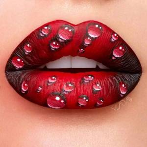 Раскраска губы красивые #9 #256857