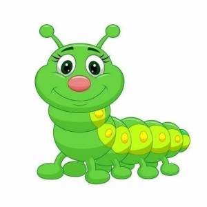 Раскраска гусеница для детей 3 4 лет #6 #257229