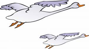 Раскраска гуси лебеди для детей #24 #257344