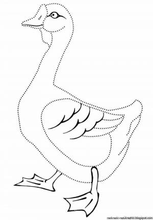 Раскраска гусь для детей 3 4 лет #12 #257469