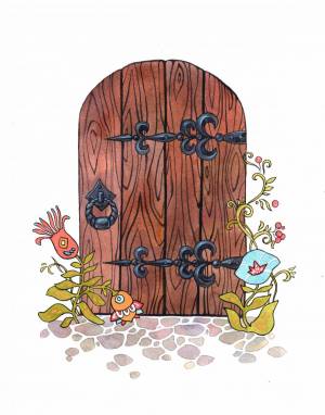 Раскраска дверь для детей #6 #258597