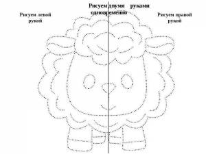 Раскраска двумя руками #1 #258784