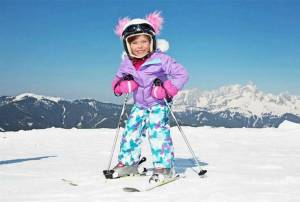 Раскраска девочка на лыжах #13 #259269