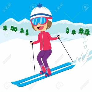 Раскраска девочка на лыжах #16 #259272