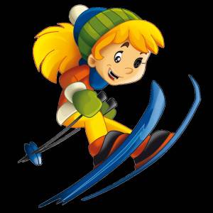 Раскраска девочка на лыжах #23 #259279