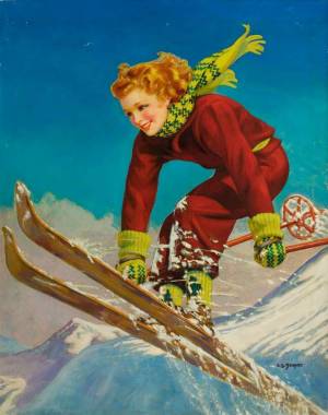 Раскраска девочка на лыжах #26 #259282