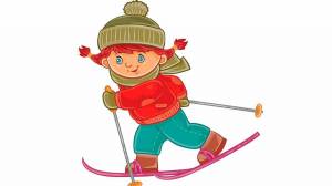 Раскраска девочка на лыжах #39 #259295