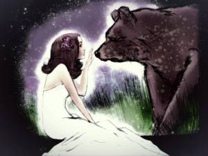 Раскраска девочка с медведем #1 #259465
