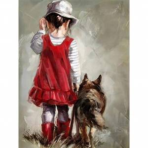 Раскраска девочка с собакой #18 #259521