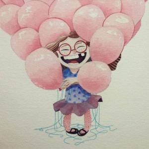 Раскраска девочка с шариками #21 #259590