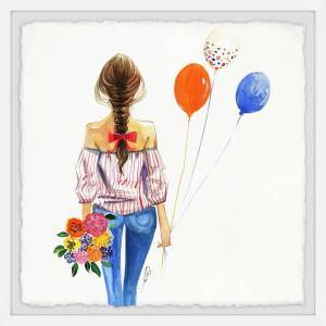 Раскраска девочка с шариками #30 #259599
