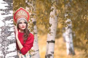 Раскраска девушка в русском народном костюме #14 #259867