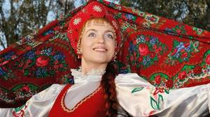 Раскраска девушка в русском народном костюме #34 #259887