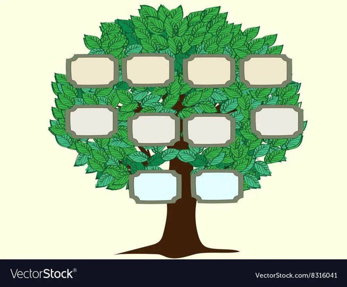 Нарисовать дерево семьи образец