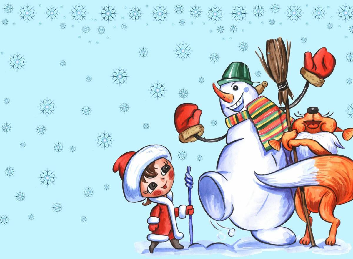 Дед мороз и снеговик #25