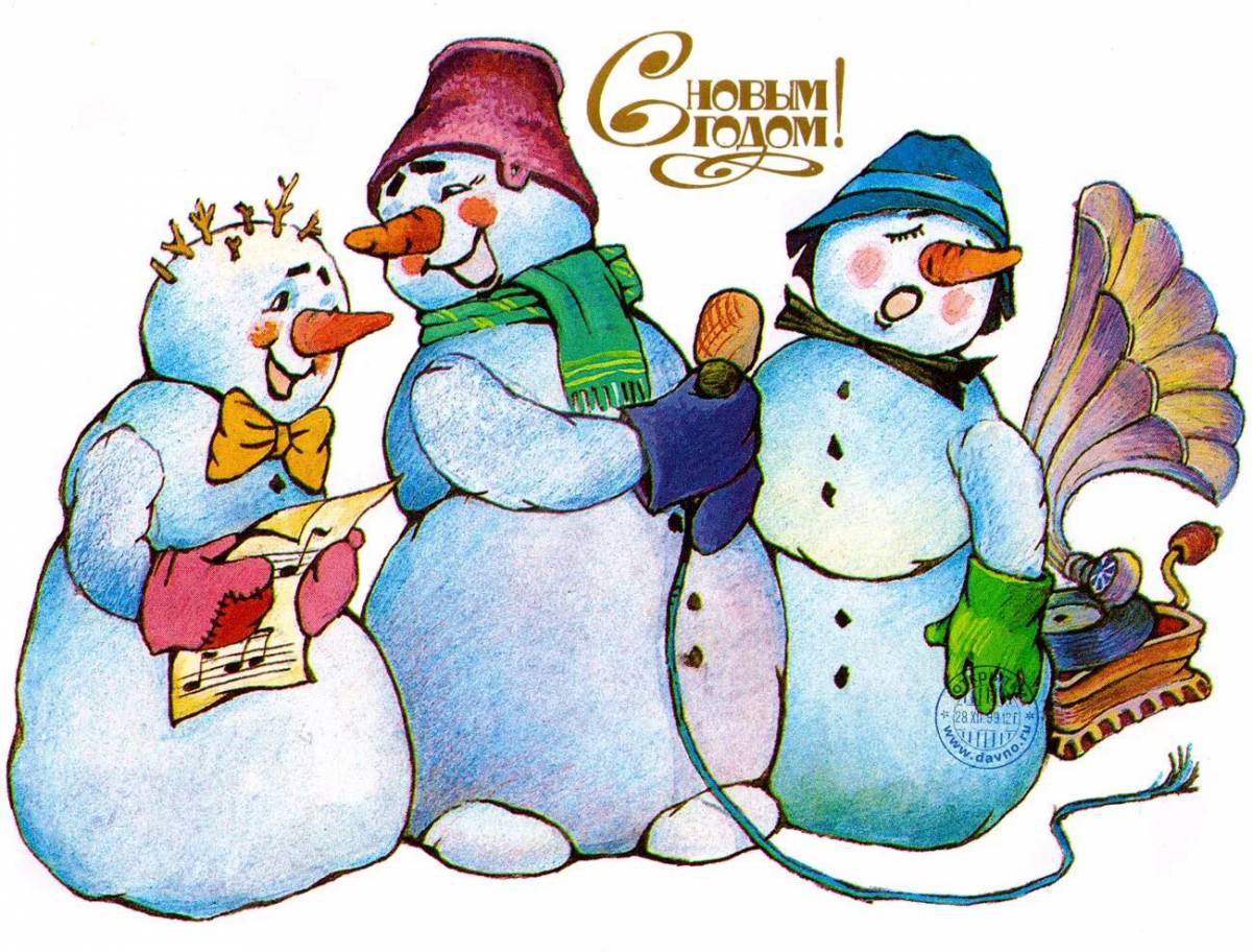 Дед мороз и снеговик #29