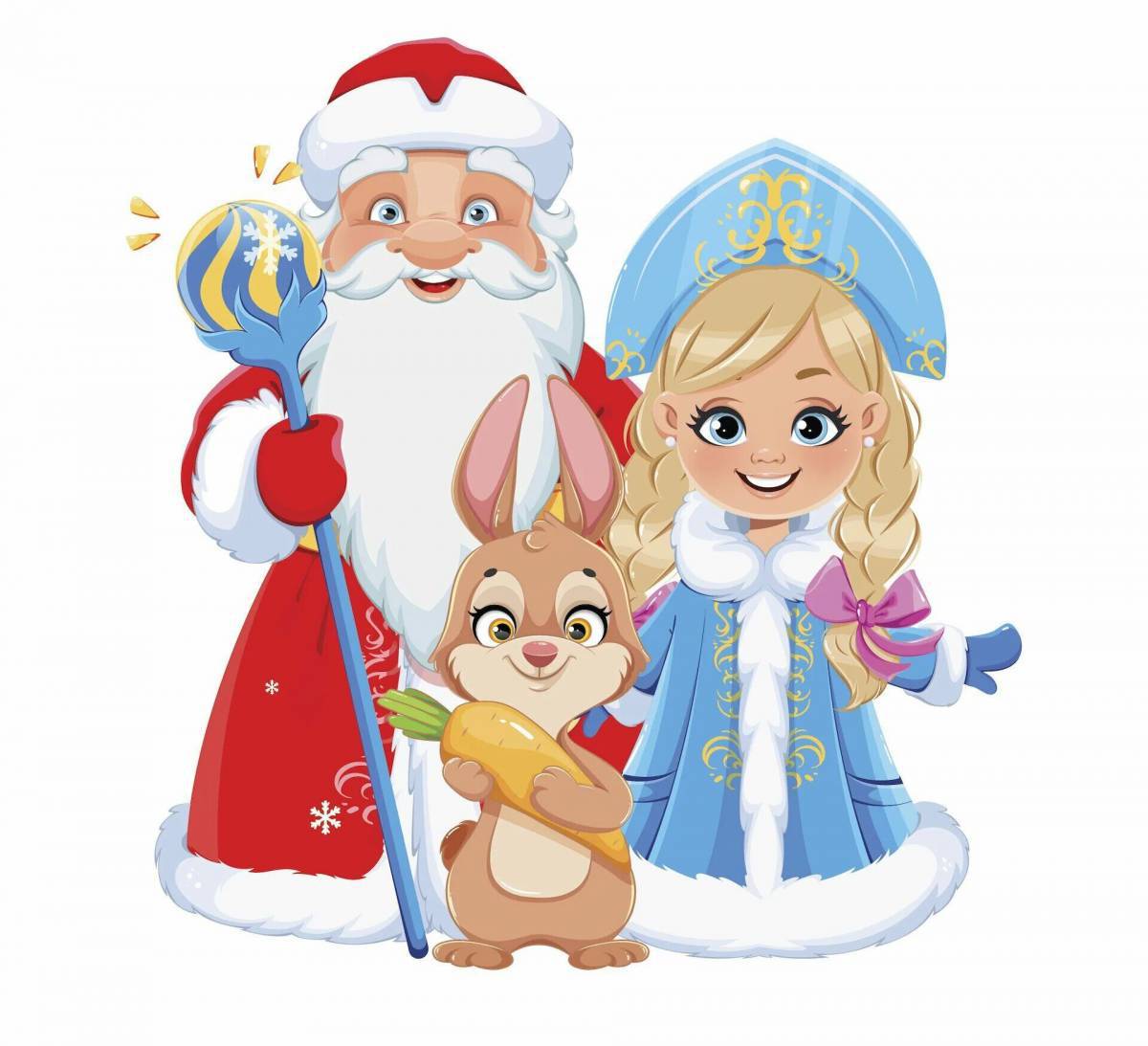 Дед мороз и снегурочка для детей 3 4 лет #8