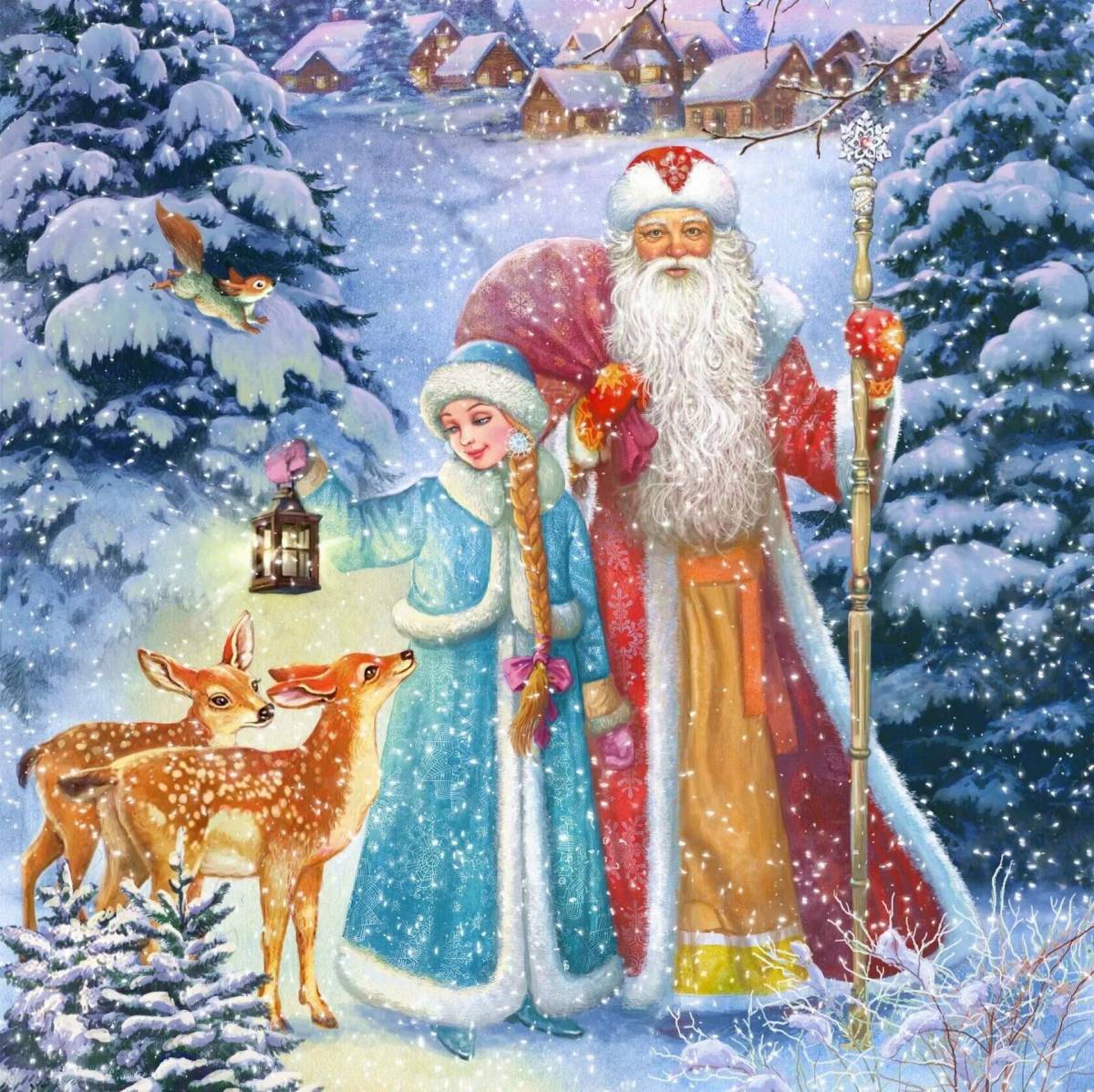 Дед мороз и снегурочка новогодние #29