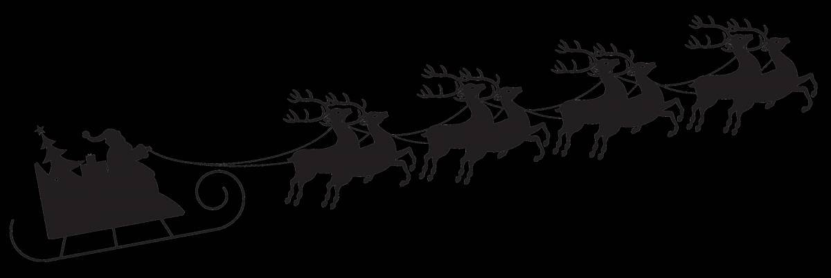 Дед мороз на санях с оленями #30