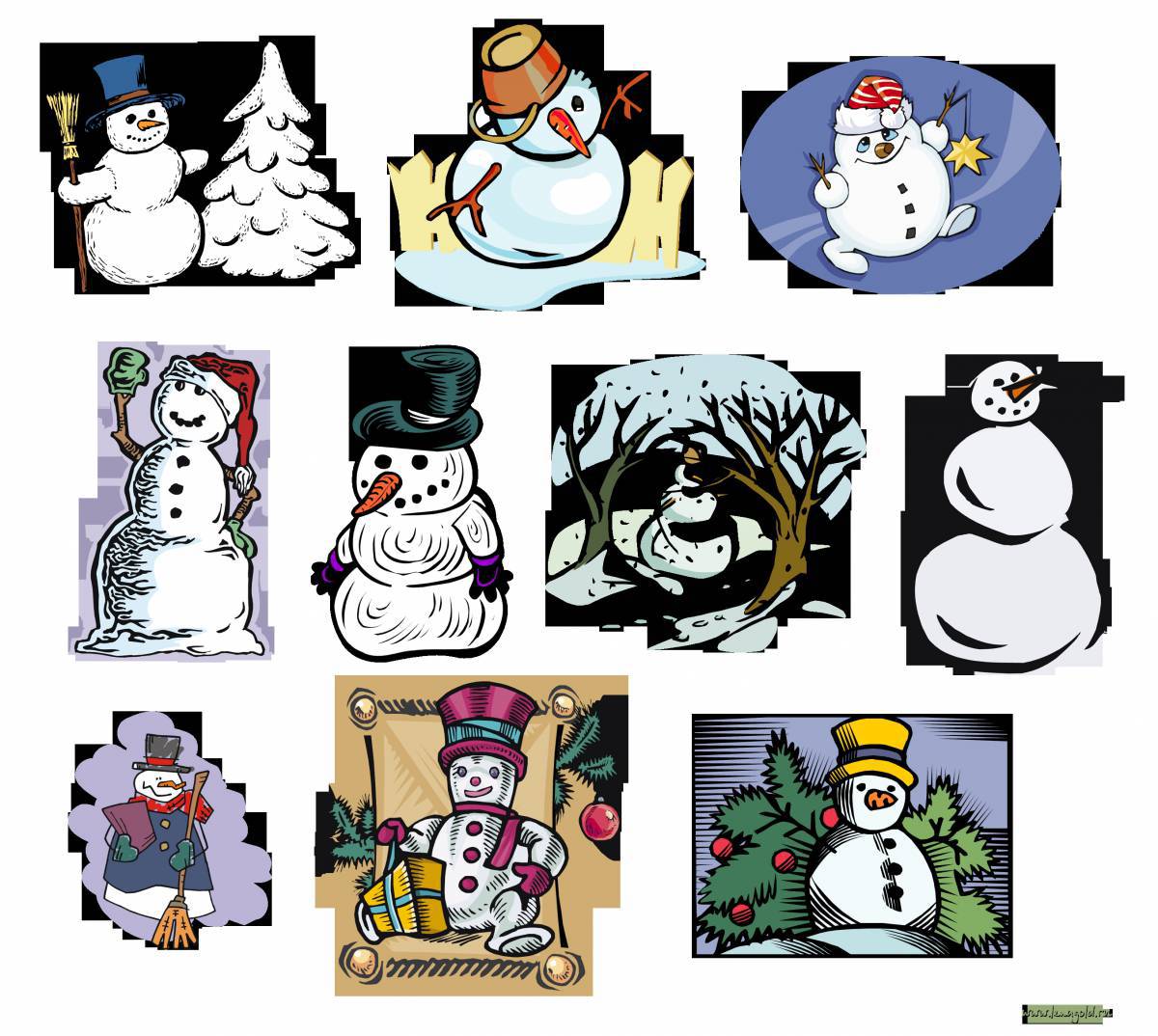 Дед мороз снегурочка и снеговик #16