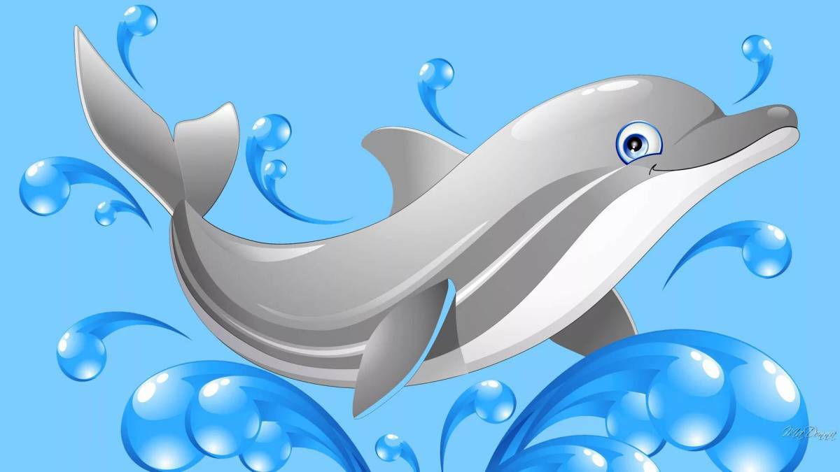 Дельфинчик для детей #32