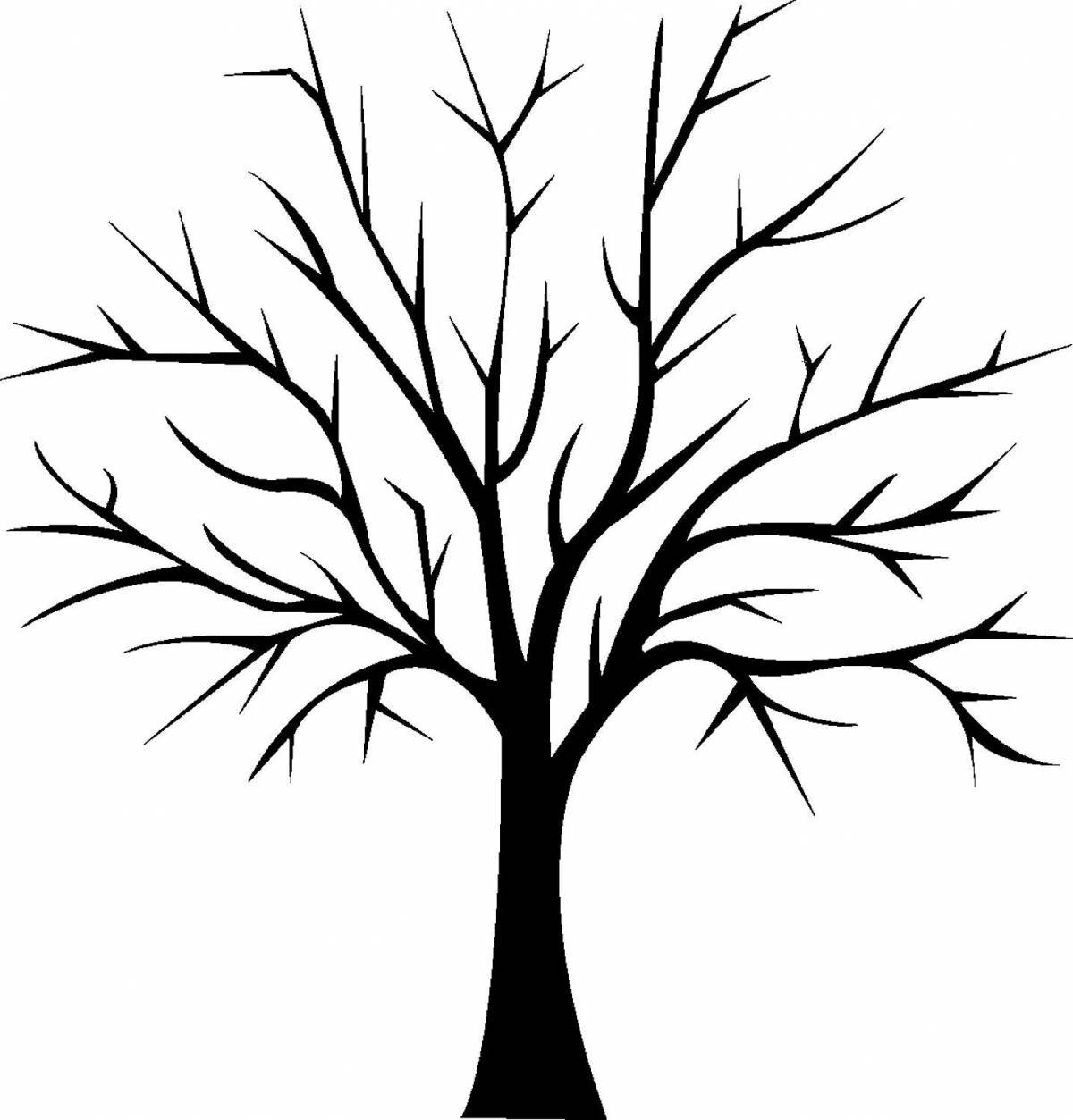 Дерево без листьев для детей 3 4 лет #12