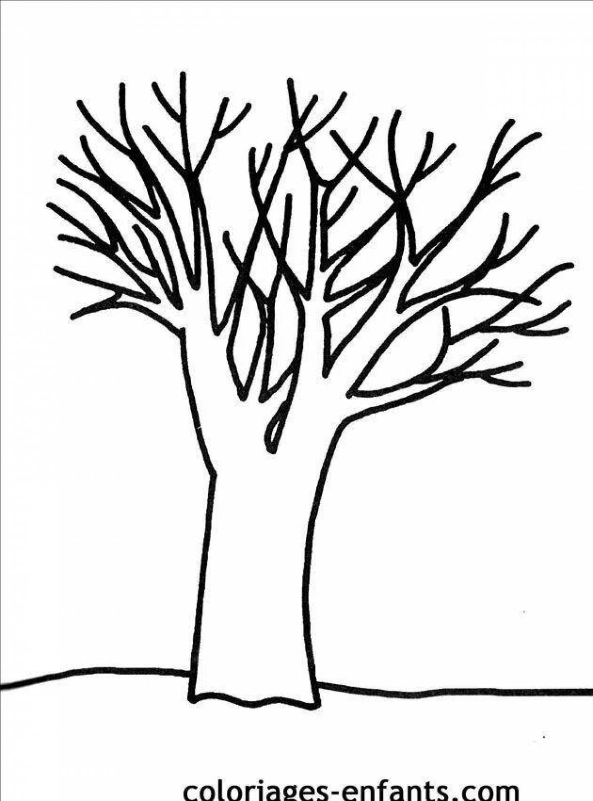 Дерево без листьев для детей 3 4 лет #25