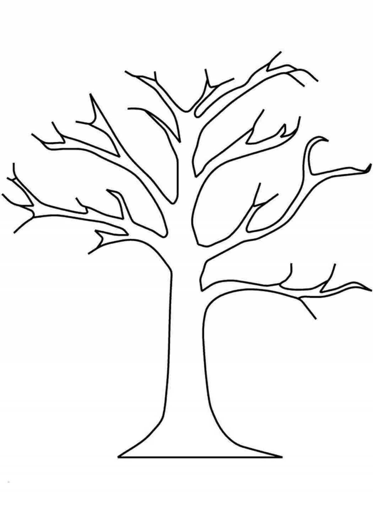 Дерево без листьев для детей 3 4 лет #26