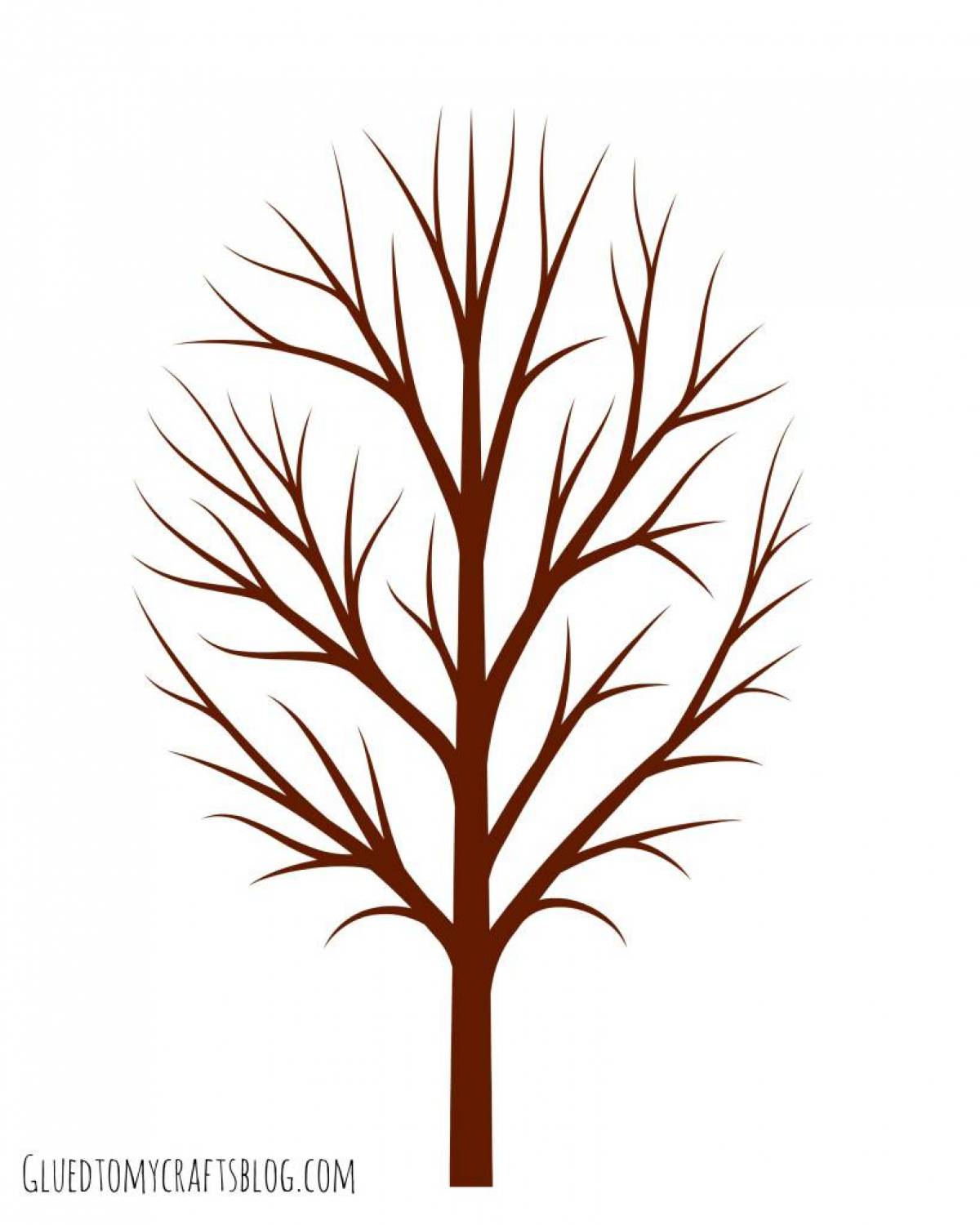 Дерево без листьев для детей 3 4 лет #36