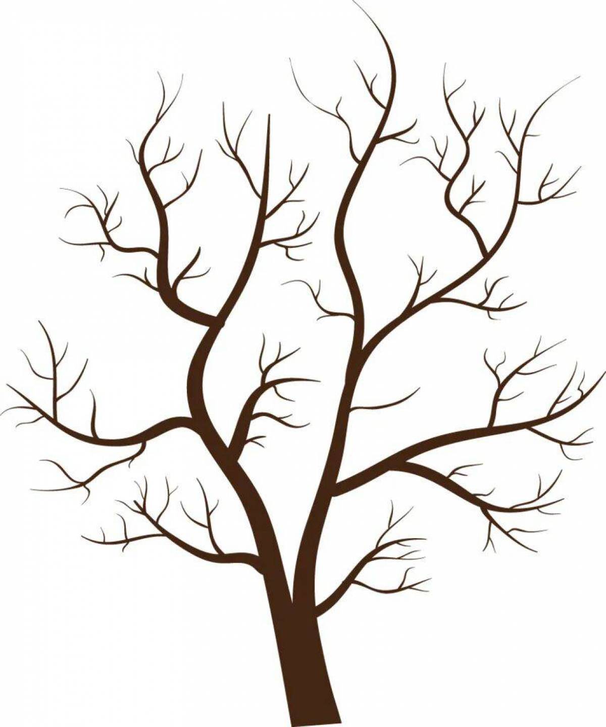 Дерево без листьев для детей 3 4 лет #37