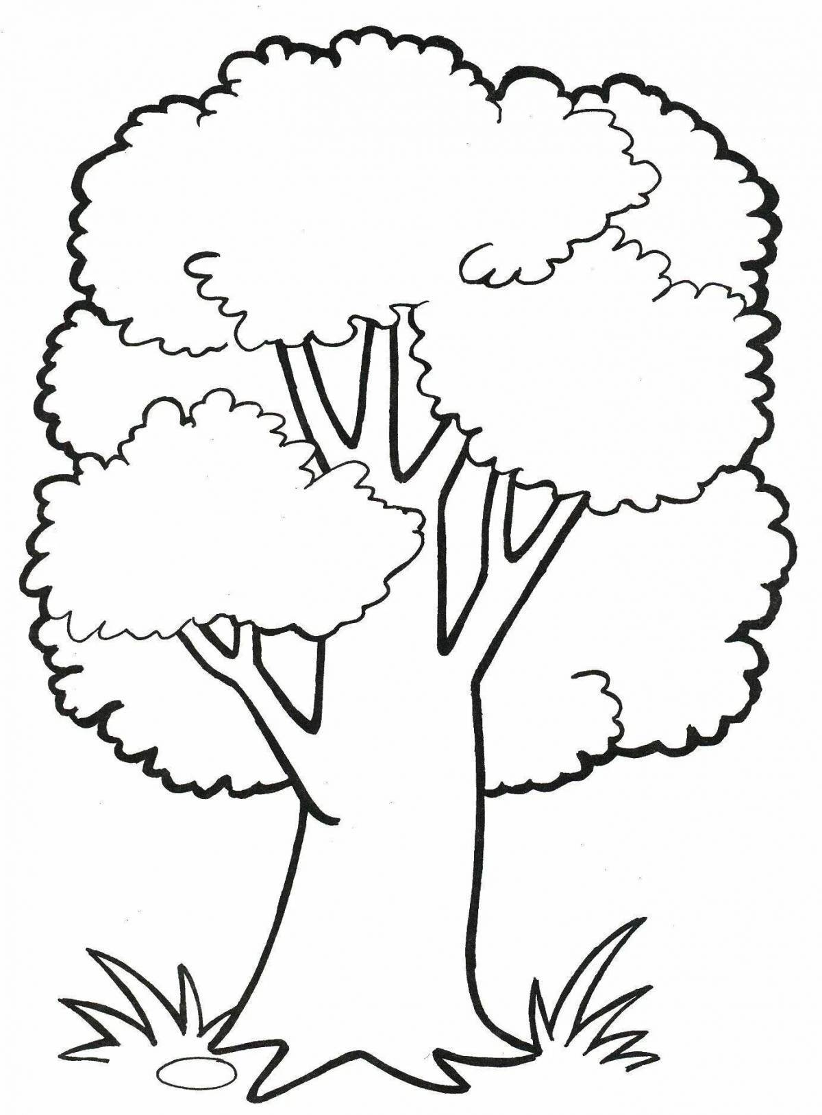 Дерево для детей шаблон #1