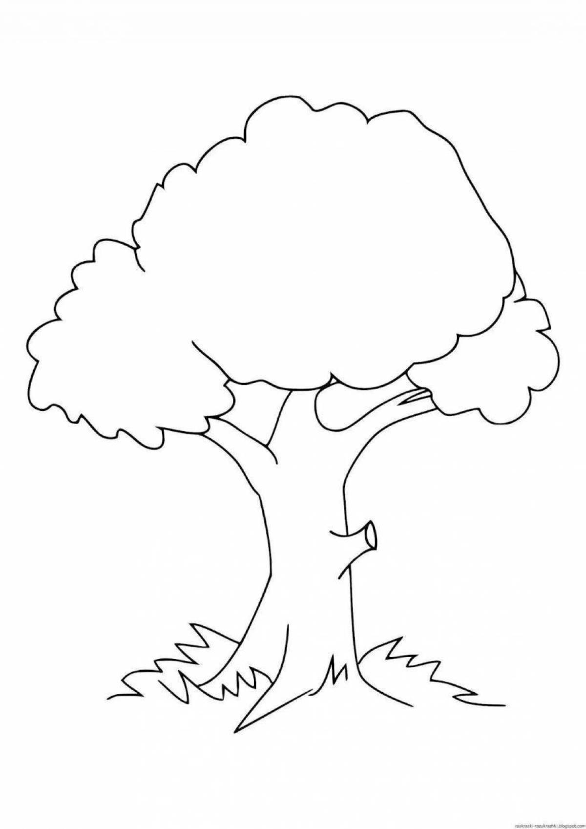 Дерево для детей шаблон #9