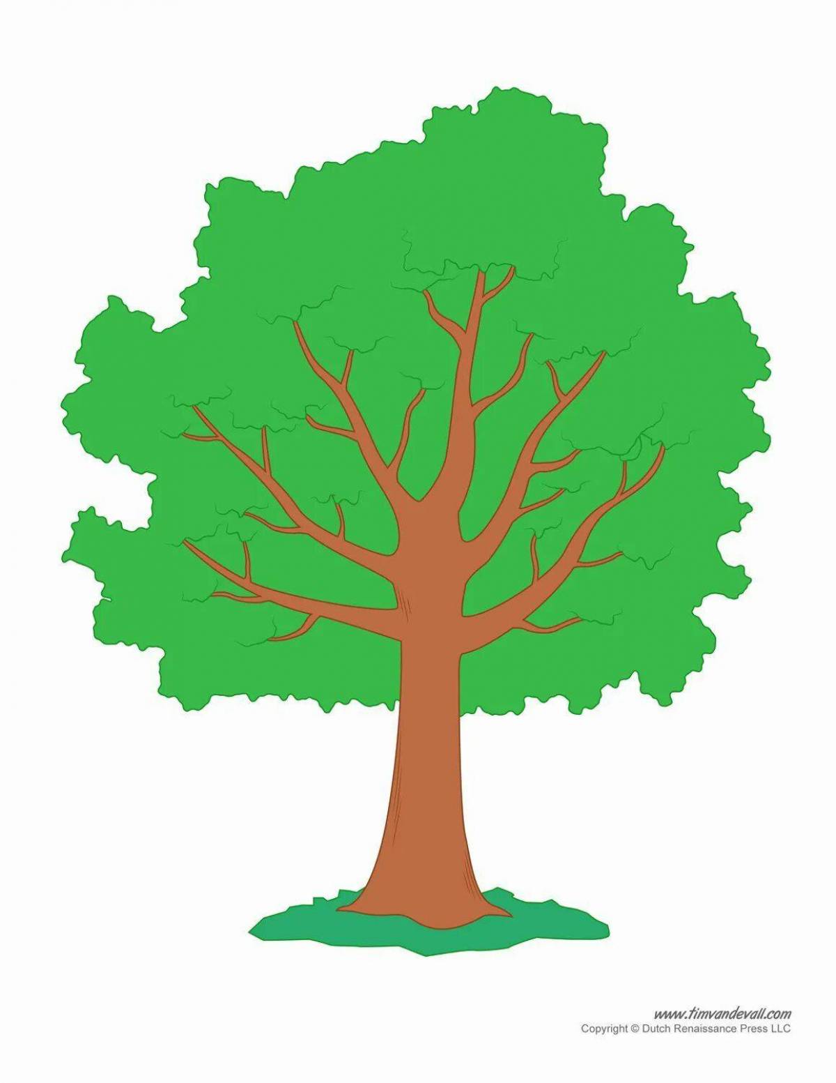 Дерево для детей шаблон #20