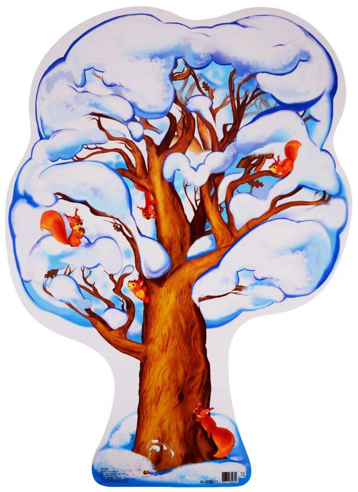 Дерево зимой для детей #13