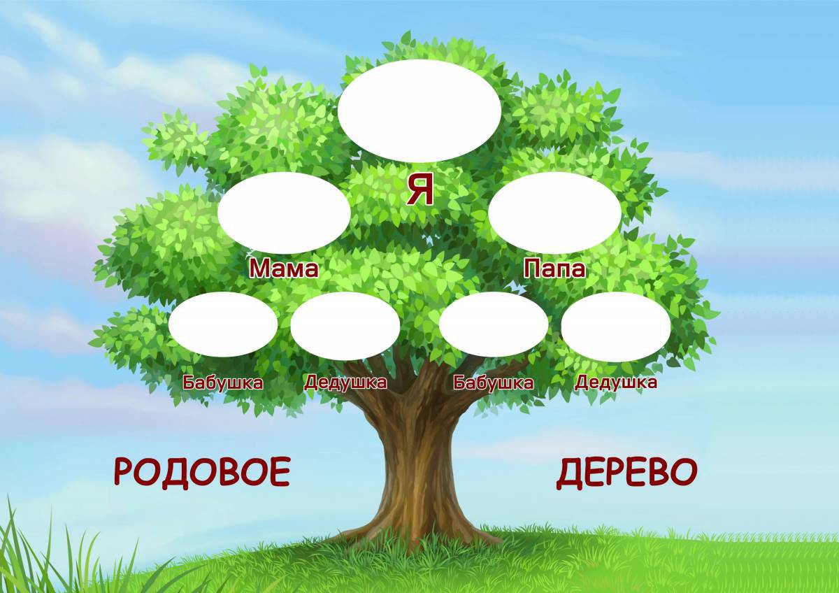 Дерево шаблон для заполнения родословное #1