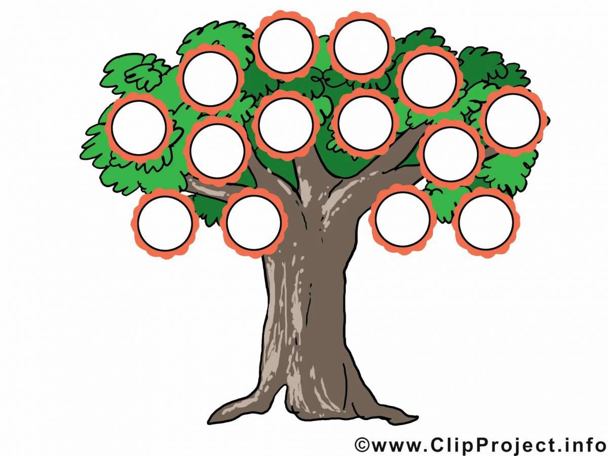 Дерево шаблон для заполнения родословное #20