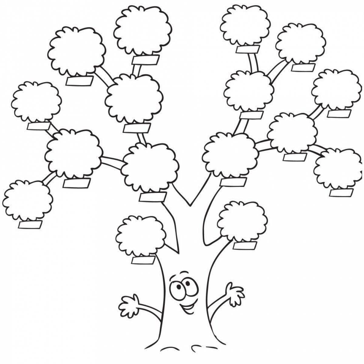 Дерево шаблон для заполнения родословное #24