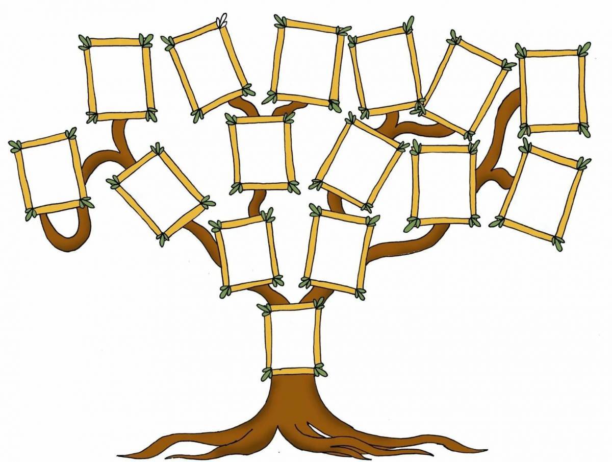Дерево шаблон для заполнения родословное #25